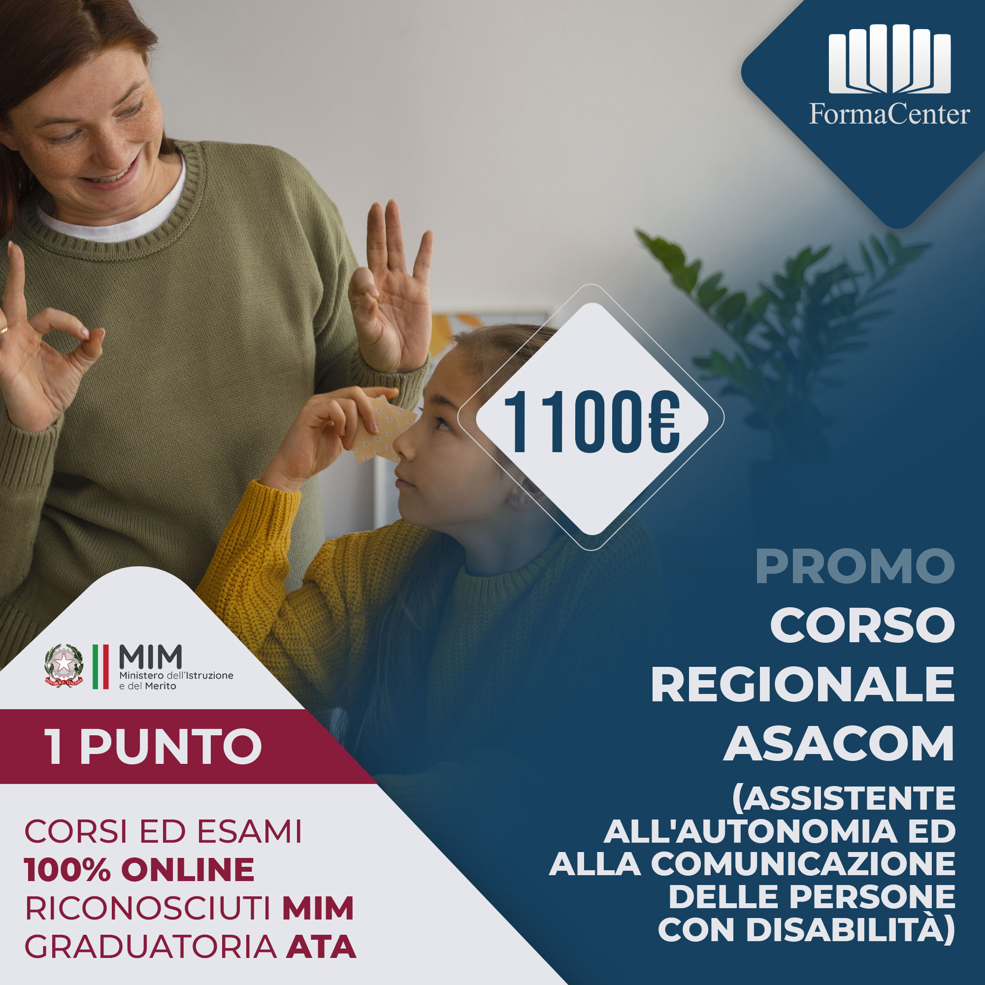 Corso ASACOM Assistente all'autonomia e alla comunicazione delle persone con disabilità