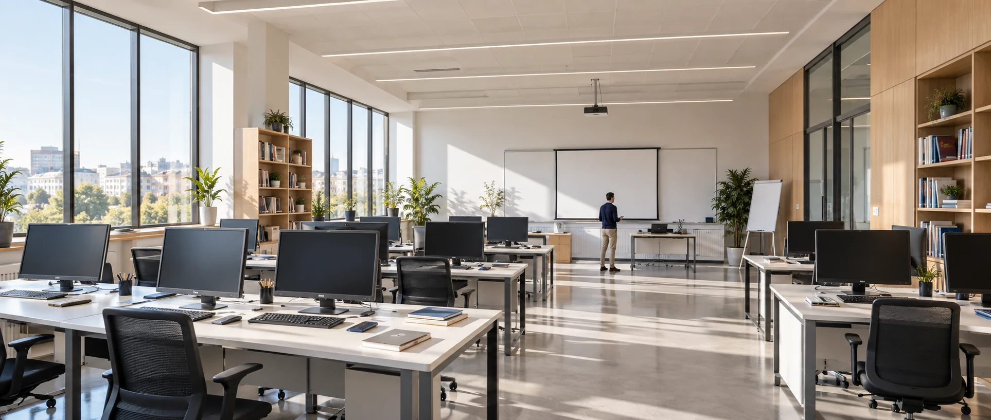 Aula universitaria con docente — immagine illustrativa del percorso Link Campus